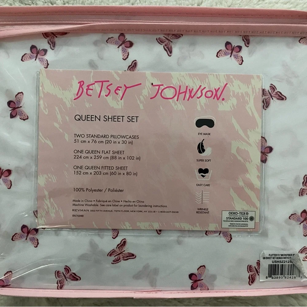 Betsey Johnson Queen Sheet Set